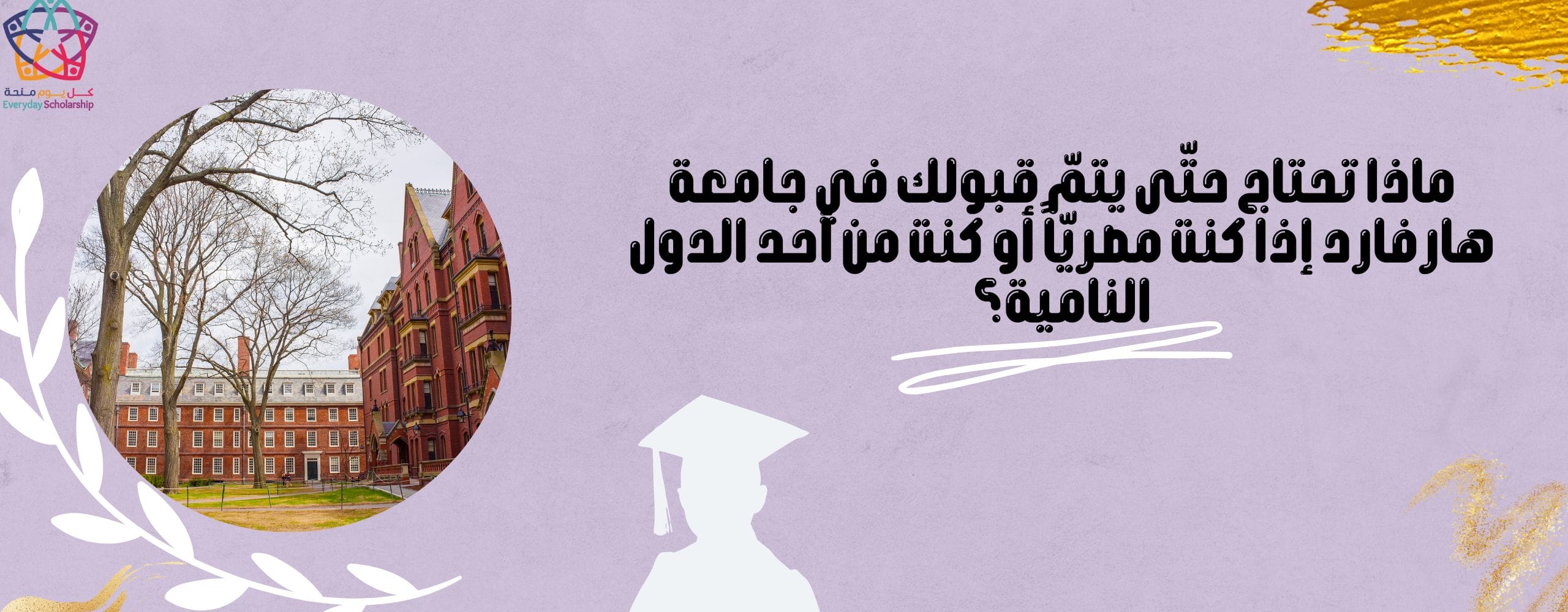 ماذا تحتاج حتّى يتمّ قبولك في جامعة هارفارد إذا كنت مصريّاً أو كنت من أحد الدول النامية؟
